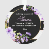 Kerstornament Memorial Paars Black Ornament (achterkant)