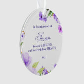 Kerstornament Memorial Purple Flowers Ornament (voorkant)