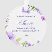Kerstornament Memorial Purple Flowers Ornament (voorkant)