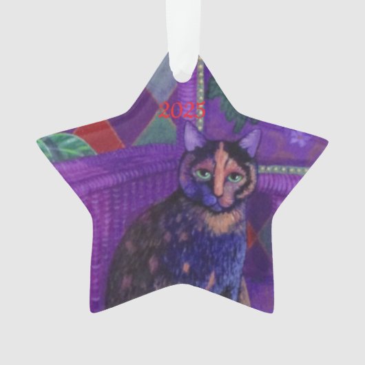 Kerstornament Meowy 2025 Ornament (voorkant)