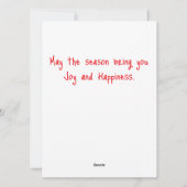 Kerstornament met diamantpatroon feestdagenkaart (Achterkant)