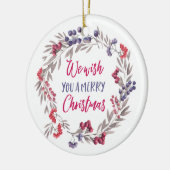 Kerstornament met gepersonaliseerde foto keramisch ornament (Links)