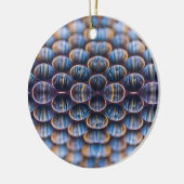 Kerstornament met honingraat ontwerp keramisch ornament (Links)