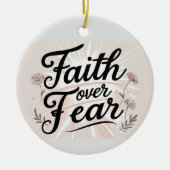 Kerstornament met inspirerend geloof keramisch ornament (Voorkant)