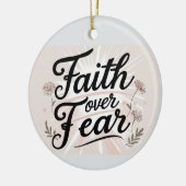 Kerstornament met inspirerend geloof keramisch ornament (Links)