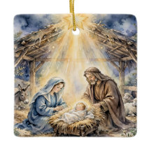 Kerstornament met Kerststal