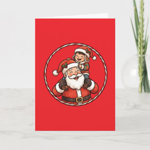 Kerstornament met Sinterklaas en kind Kaart