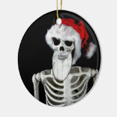 Kerstornament met skelet Kerstman Keramisch Ornament (Links)