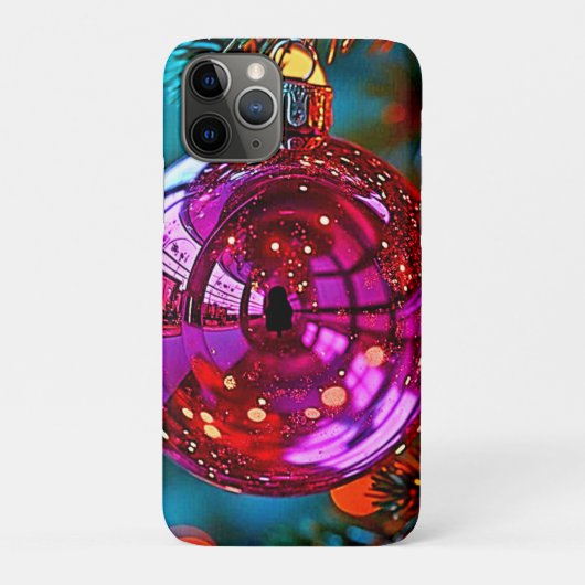 Kerstornament met sprankelend ontwerp Case-Mate iPhone case (Achterkant)