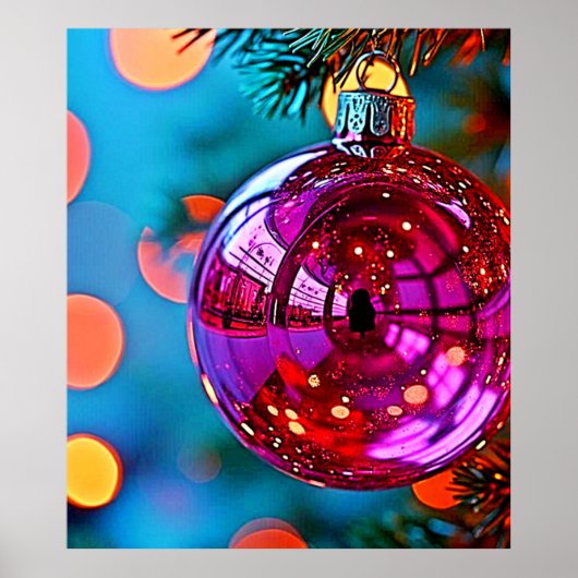 Kerstornament met sprankelend ontwerp poster (Voorkant)