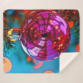 Kerstornament met sprankelend ontwerp sherpa deken (Voorkant (horizontaal))