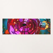 Kerstornament met sprankelend ontwerp yogamat (Voorkant (horizontaal))