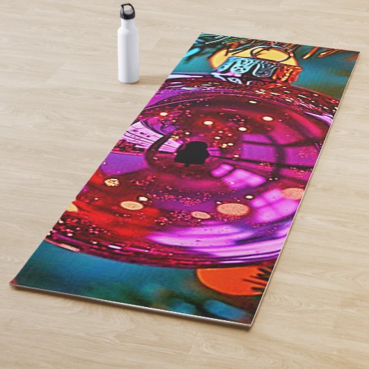 Kerstornament met sprankelend ontwerp yogamat (In situ)
