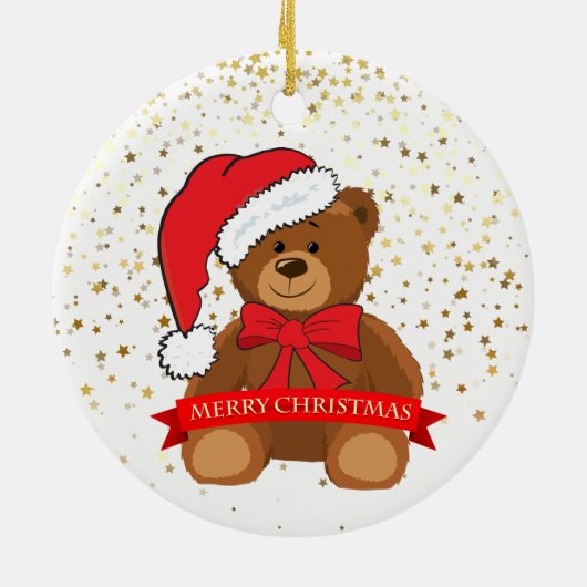 Kerstornament met Teddybeer Keramisch Ornament (Achterkant)
