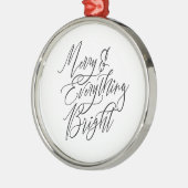 Kerstornament met vrolijke alles heldere ronde vor metalen ornament (Links)