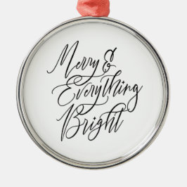 Kerstornament met vrolijke alles heldere ronde vor metalen ornament