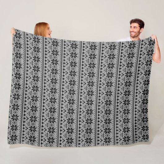 Kerstornament noords winterscandinavisch norw fleece deken (In situ)