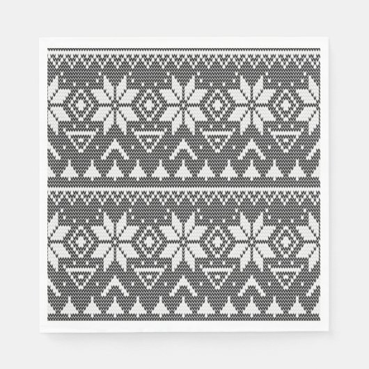 Kerstornament noords winterscandinavisch norw servet (Voorkant)