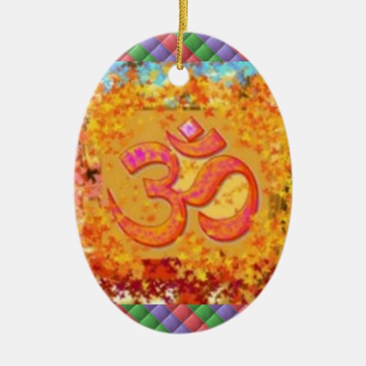kerstornament Om Mantra Symbol Chant Hinduism Keramisch Ornament (Voorkant)