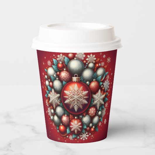 Kerstornament papieren beker. bekers (Voorkant)