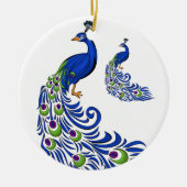 Kerstornament-Pauwen Keramisch Ornament (Voorkant)
