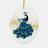 Kerstornament-Peacock Keramisch Ornament (Voorkant)