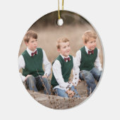 kerstornament PHOTO FRONT and MESSAGE ON BACK Keramisch Ornament (Links)