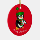 Kerstornament-Pinguïn Keramisch Ornament (Rechts)