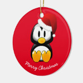 Kerstornament-Pinguïn Keramisch Ornament (Links)