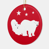 Kerstornament Polar Beren Red Keramisch Ornament (Links)