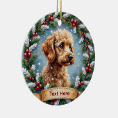 Kerstornament Poodle Keramisch Ornament (Rechts)