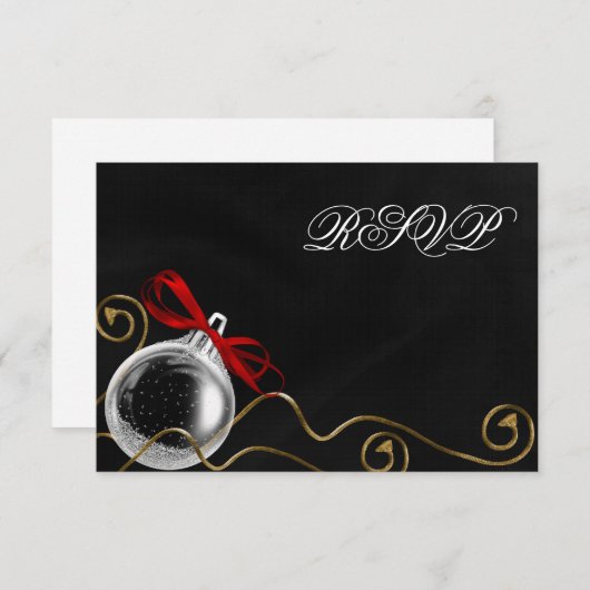 kerstornament Red Bow RSVP (Voorkant / Achterkant)