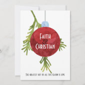 Kerstornament Red, modern huwelijk Aankondiging (Achterkant)