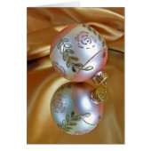 Kerstornament reflectie over satin (Voorkant)