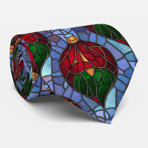 Kerstornament Rood Groen Blauw Gebrandschilderd Gl Stropdas