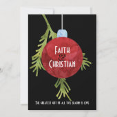 Kerstornament Rood, Modern Trouwfeest Aankondiging (Achterkant)