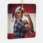 Kerstornament Rosie the Riveter Keramisch Ornament (Rechts)