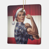 Kerstornament Rosie the Riveter Keramisch Ornament (Links)