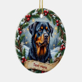 Kerstornament Rottweiler Keramisch Ornament (Rechts)