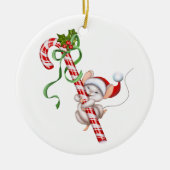 Kerstornament-Santa Muis Keramisch Ornament (Voorkant)