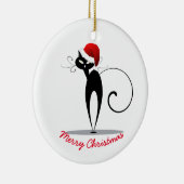 Kerstornament-Sinterklaas Kat Keramisch Ornament (Rechts)