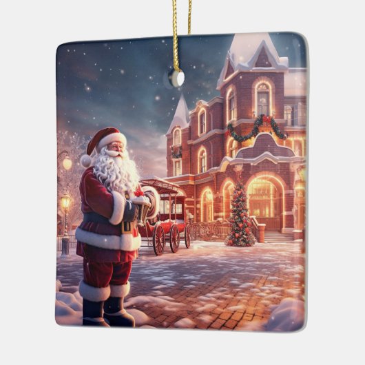 Kerstornament-Sinterklaas Keramisch Ornament (Links)