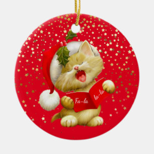 Kerstornament-Sinterklaas Kitty Keramisch Ornament