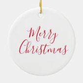 Kerstornament Sneeuwman Keramisch Ornament (Achterkant)