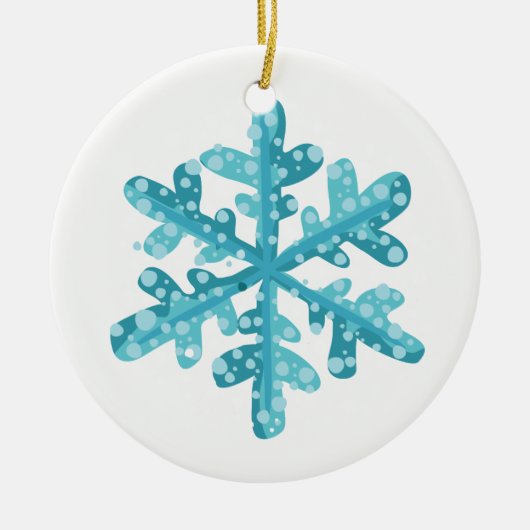 Kerstornament Sneeuwvlok Keramisch Ornament (Voorkant)