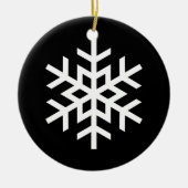 kerstornament Snowflake Keramisch Ornament (Voorkant)