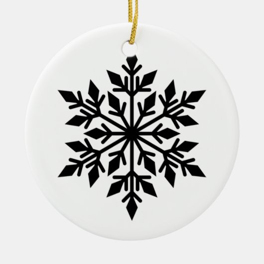 kerstornament Snowflake Keramisch Ornament (Voorkant)