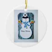 Kerstornament-Snowman Keramisch Ornament (Voorkant)