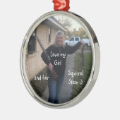 Kerstornament Squirrel Stew Voeg foto toe Metalen Ornament (Links)