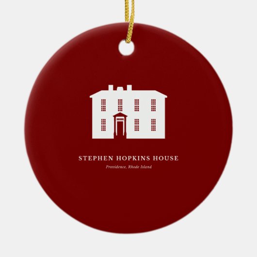 Kerstornament — Stephen Hopkins House Keramisch Ornament (Voorkant)